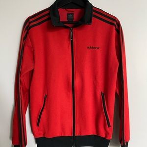 Vintage Adidas Track Jacket in Red (S)